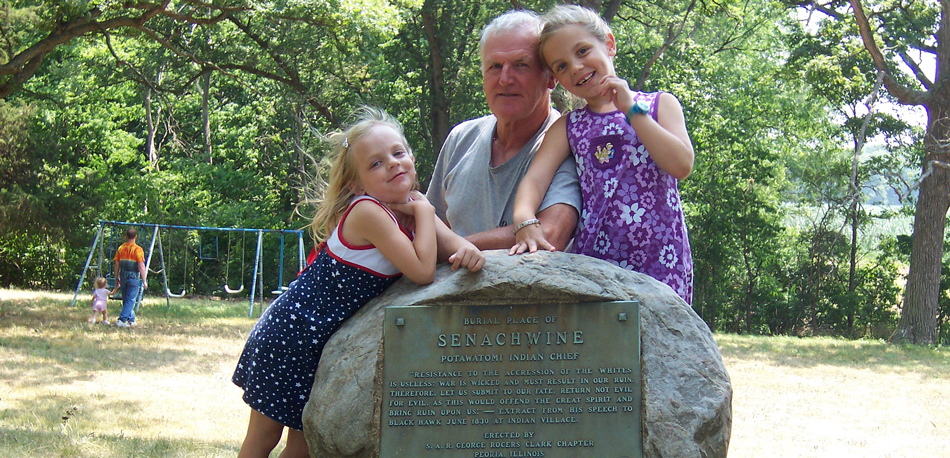 Learning about Chief Senachwine with Grandpa